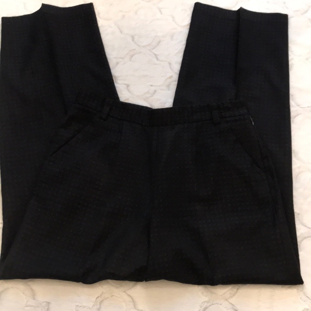 Barry Bricken Flat Front straight leg black slacks